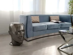 Statues & Sculptures Low Poly|Contemporary^Polygon Male Head 55cm Anthracite Side Table Sculpture