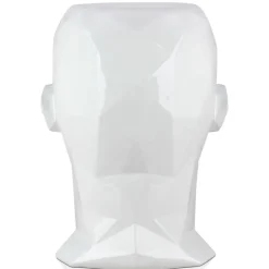 Statues & Sculptures Low Poly|Contemporary^Polygon Male Head 55cm White Side Table Sculpture