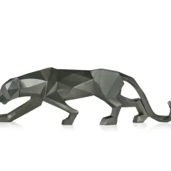 Statues & Sculptures Table Top|Floor Standing^Polygon Panther 31cm Anthracite Resin Indoor Sculpture