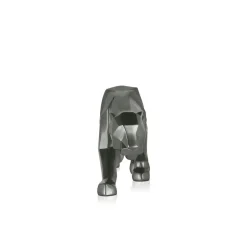 Statues & Sculptures Table Top|Low Poly^Polygon Panther 14cm Anthracite Resin Indoor Sculpture