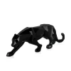 Statues & Sculptures Table Top|Low Poly^Polygon Panther 14cm Black Resin Indoor Sculpture