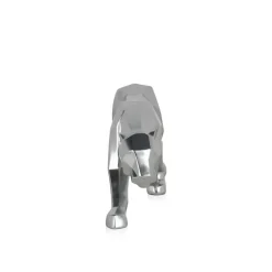 Statues & Sculptures Table Top|Floor Standing^Polygon Panther 14cm Silver Resin Indoor Sculpture