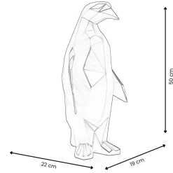Statues & Sculptures Table Top|Low Poly^Polygon Penguin 50cm Multicoloured Resin Indoor Sculpture