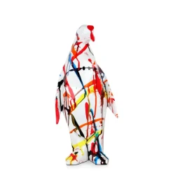 Statues & Sculptures Table Top|Low Poly^Polygon Penguin 35cm Multicolour Resin Indoor Sculpture