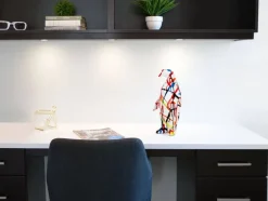 Statues & Sculptures Table Top|Low Poly^Polygon Penguin 35cm Multicolour Resin Indoor Sculpture