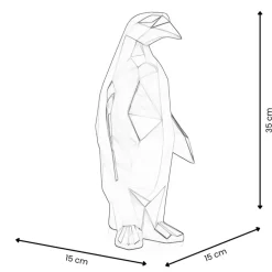 Statues & Sculptures Table Top|Low Poly^Polygon Penguin 35cm Red Resin Indoor Sculpture