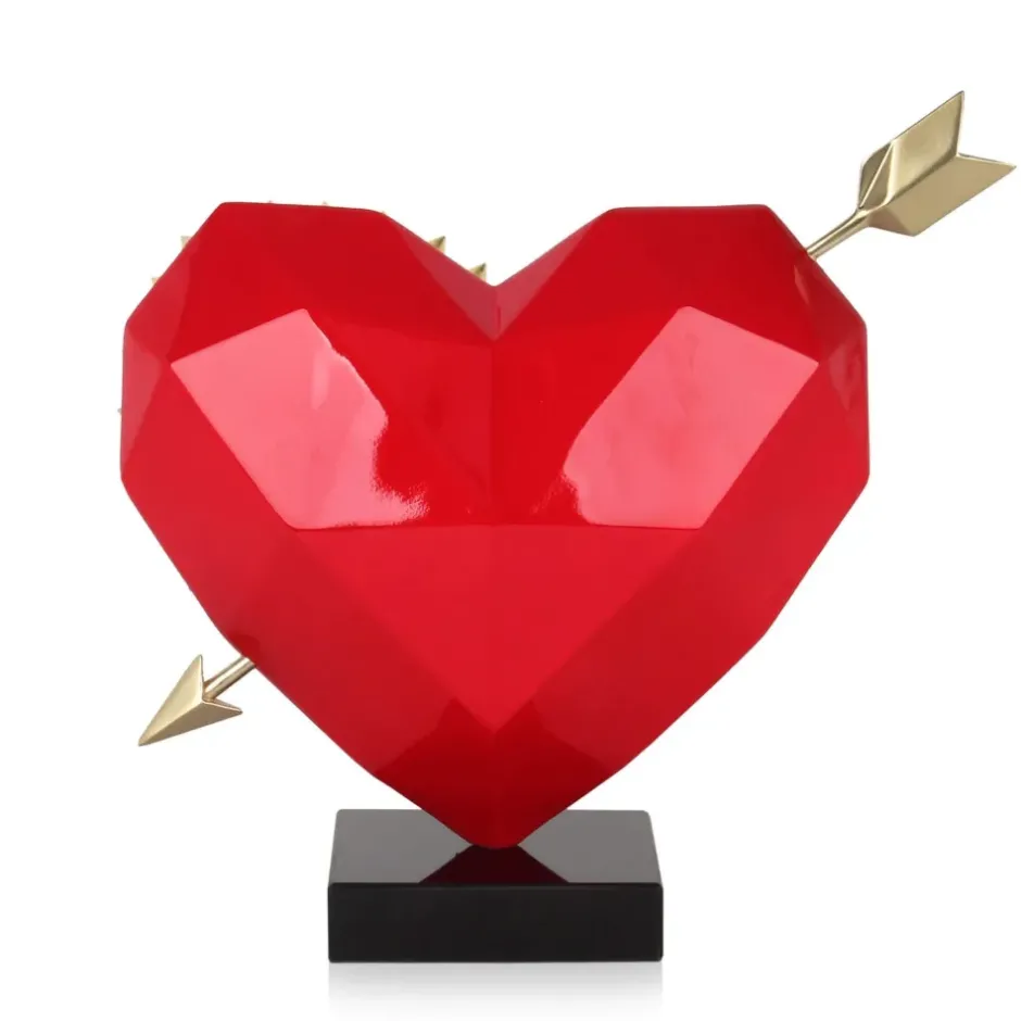 Statues & Sculptures Table Top|Low Poly^Polygon Pure Love 36cm Resin Indoor Sculpture