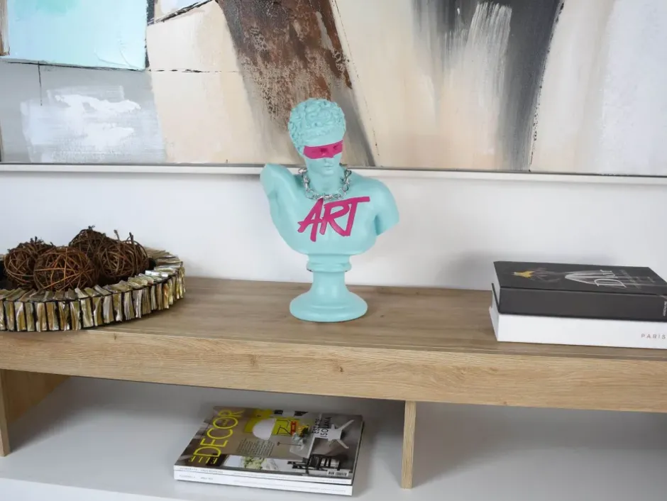 Statues & Sculptures Figurative|Table Top^Pop Art Titan 35cm Blu Blue Resin Indoor Sculpture