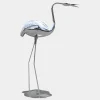 Statues & Sculptures Wildlife|Cranes^Pure Crane 130cm Silver Metal Garden Sculpture v2