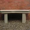 Statues & Sculptures Stone Benches^Pure Curved Modern Stone Garden Bench