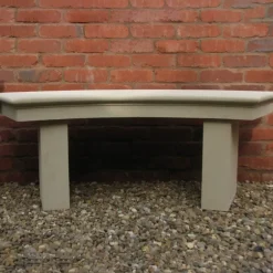 Statues & Sculptures Stone Benches^Pure Curved Modern Stone Garden Bench