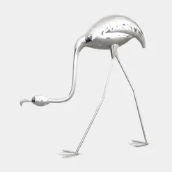 Statues & Sculptures Wildlife|Contemporary^Pure Flamingo 94cm Silver Metal Garden Sculpture