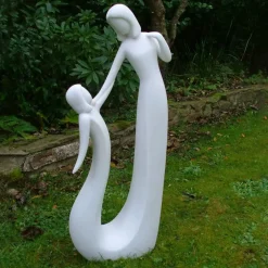 Statues & Sculptures Modern^Pure Love 80cm Modern Marble Resin Garden Statue
