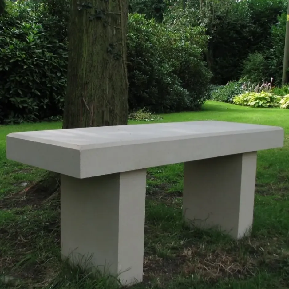 Statues & Sculptures Stone Benches^Pure Straight Modern Stone Garden Bench