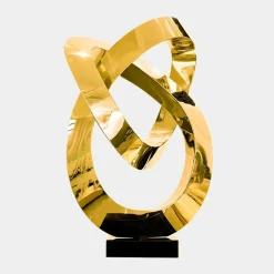 Statues & Sculptures Table Top|Floor Standing^Quantum Helix 88cm Gold Metal Indoor Sculpture
