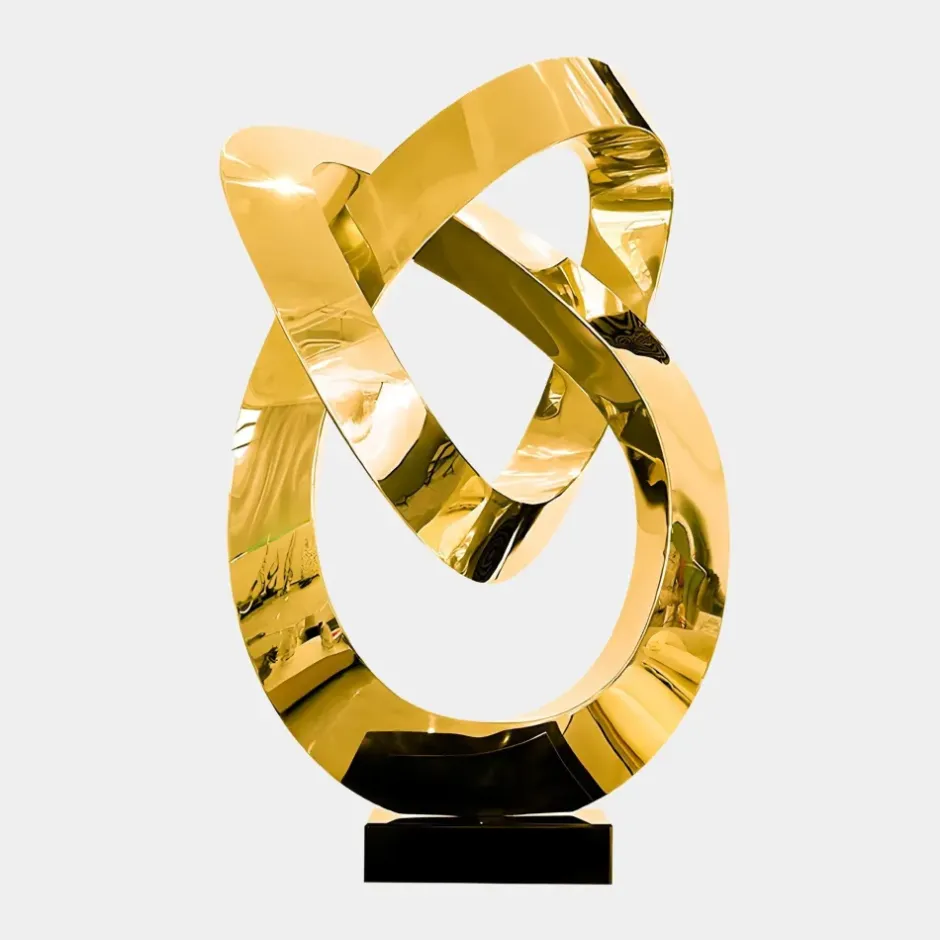 Statues & Sculptures Table Top|Floor Standing^Quantum Helix 88cm Gold Metal Indoor Sculpture