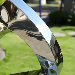 Statues & Sculptures Table Top|Floor Standing^Quantum Shift 98cm Silver Metal Indoor Sculpture