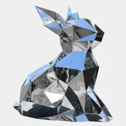 Statues & Sculptures Wildlife|Contemporary^Rabbit 57cm Geometric Metal Garden Sculpture