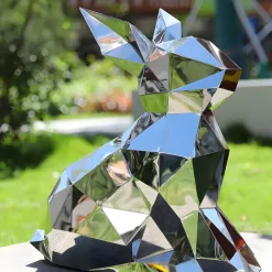 Statues & Sculptures Wildlife|Contemporary^Rabbit 57cm Geometric Metal Garden Sculpture