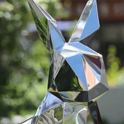 Statues & Sculptures Wildlife|Contemporary^Rabbit 61cm Geometric Metal Garden Sculpture