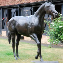 Statues & Sculptures Horses^Race Horse Bronze Metal Garden Statue