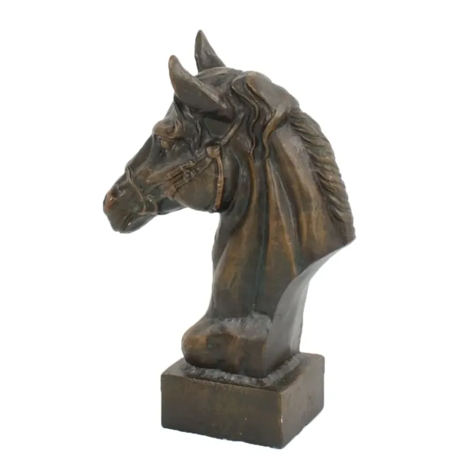 Statues & Sculptures Horses^Race Horse Head Bronze Metal Garden Ornament