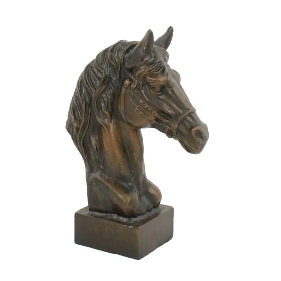 Statues & Sculptures Horses^Race Horse Head Bronze Metal Garden Ornament