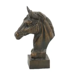 Statues & Sculptures Horses^Race Horse Head Bronze Metal Garden Ornament