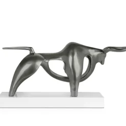 Statues & Sculptures Table Top|Animals^Raging Bull 35cm Anthracite Resin Indoor Sculpture