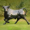 Statues & Sculptures Farm^Raging Bull Life-Size Bronze Metal Garden Statue