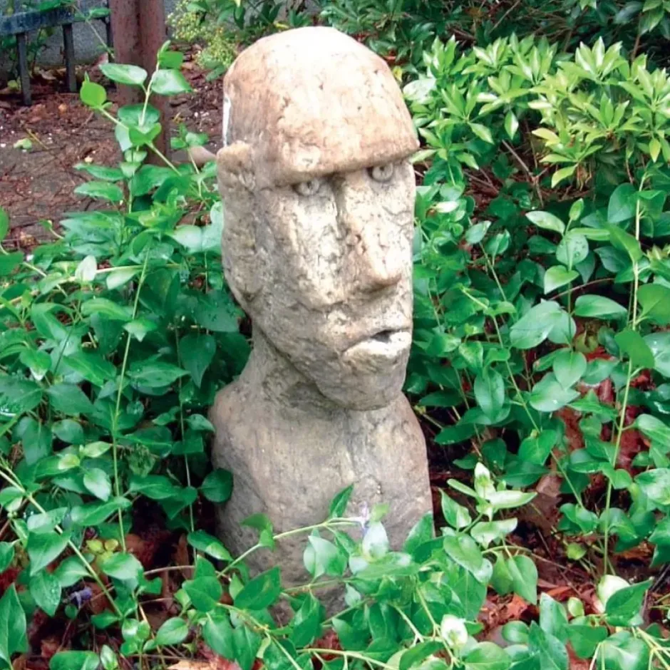 Statues & Sculptures Easter Island Heads^Rapa Nui Easter Island Head 52cm Stone Garden Ornament
