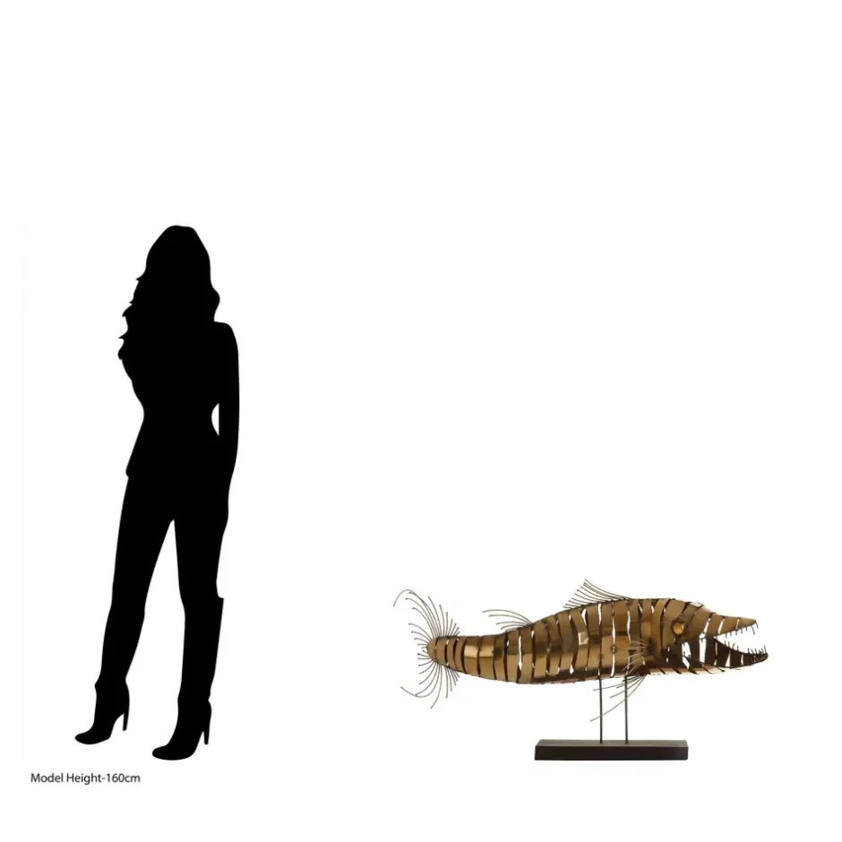 Statues & Sculptures Table Top|Animals^Razorfin Stainless Steel Indoor Sculpture