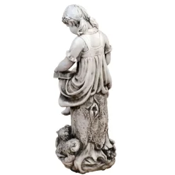 Statues & Sculptures Children^Reading Girl 89cm Stone Resin Garden Statue