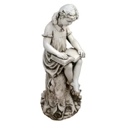 Statues & Sculptures Children^Reading Girl 89cm Stone Resin Garden Statue