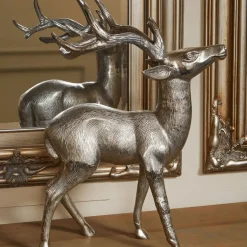 Statues & Sculptures Table Top|Animals^Regal Deer 70cm Metal Indoor Statue