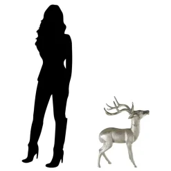 Statues & Sculptures Table Top|Animals^Regal Deer 70cm Metal Indoor Statue