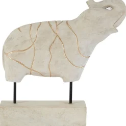 Statues & Sculptures Table Top|Animals^Regal Elephant 42cm Wood Indoor Statue