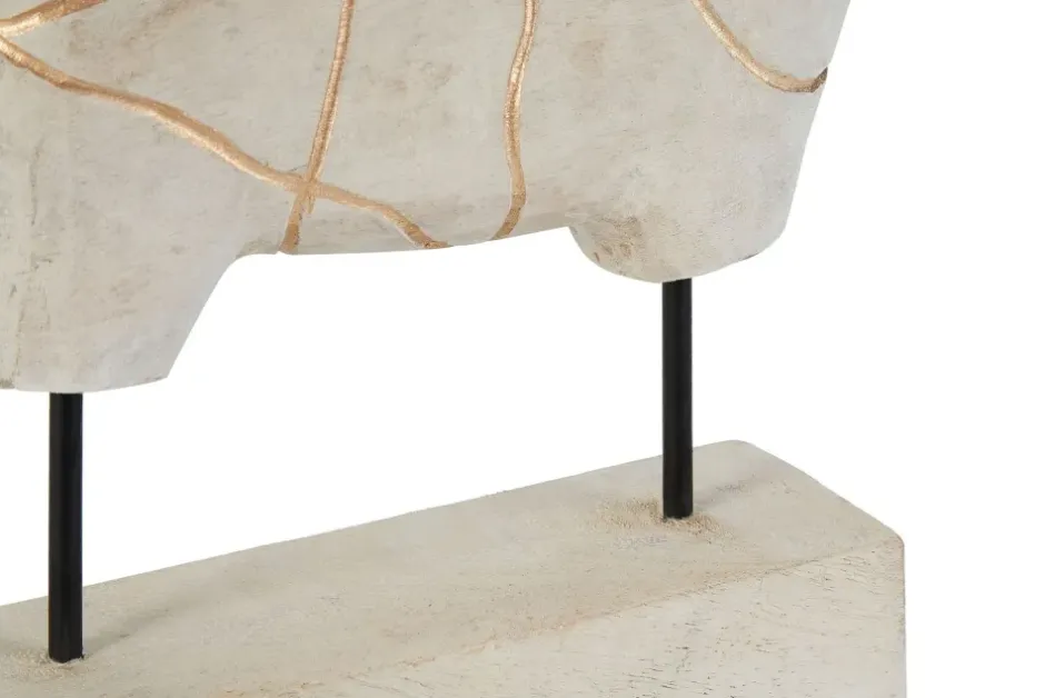 Statues & Sculptures Table Top|Animals^Regal Elephant 42cm Wood Indoor Statue
