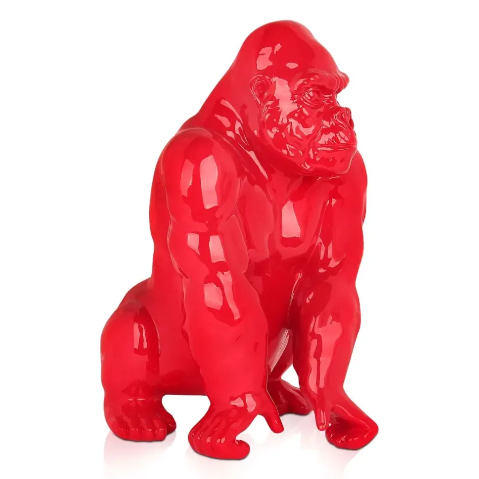 Statues & Sculptures Table Top|Animals^Regal Orangutan 38cm Red Resin Indoor Sculpture