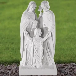 Statues & Sculptures Jesus|Virgin Mary^Religious Family 50cm Marble Resin Garden Statue