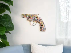 Statues & Sculptures Wall Art|Pop Art^Retro Revolver 32cm Pop Art Resin Wall Sculpture