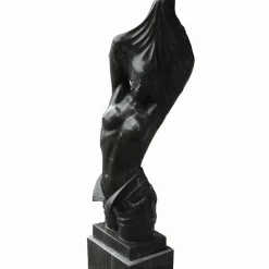 Statues & Sculptures Contemporary|Modern^Reveal Black Marble 170cm Garden Statue on Pedestal