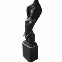 Statues & Sculptures Contemporary|Modern^Reveal Black Marble 170cm Garden Statue on Pedestal