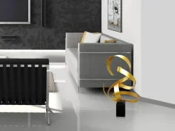 Statues & Sculptures Table Top|Abstract^Ribbon Dance 62cm Yellow Metal Indoor Sculpture
