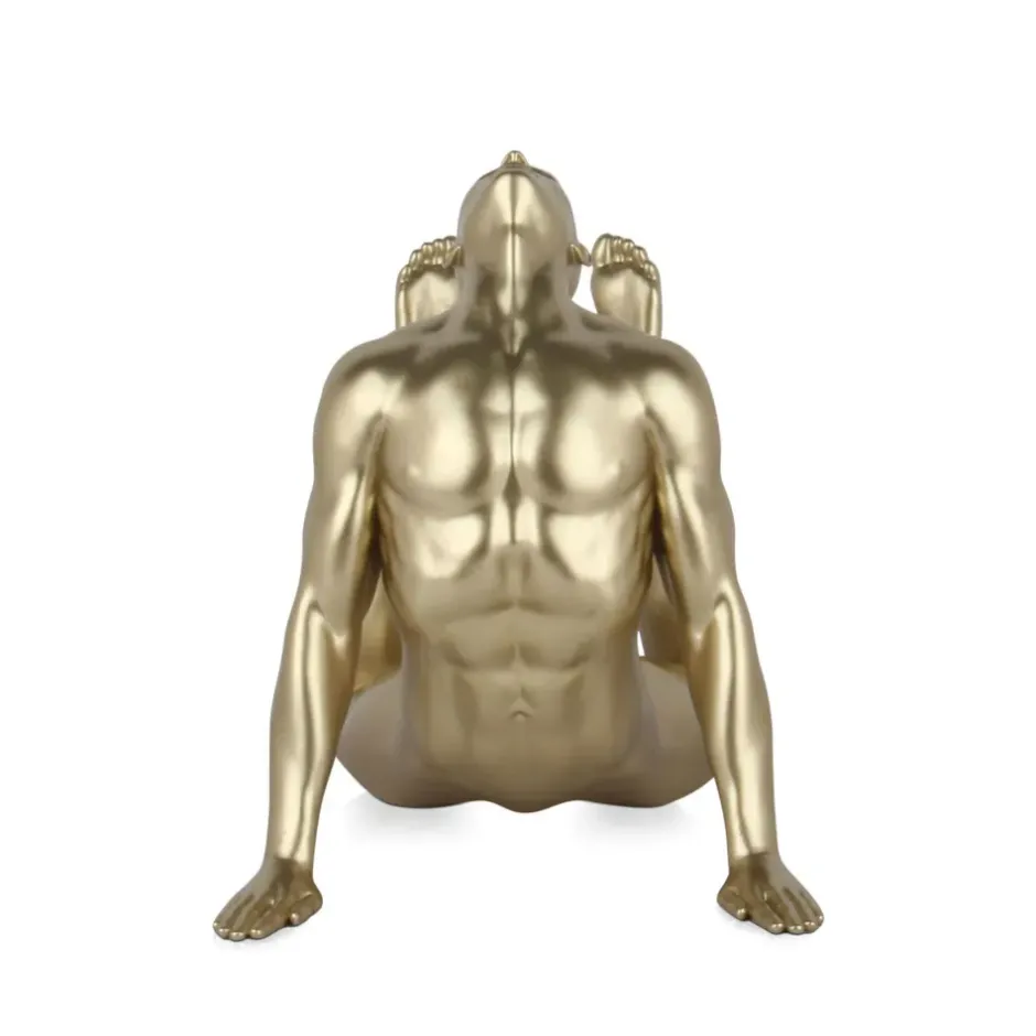 Statues & Sculptures Figurative|Table Top^Rising Core 24cm Gold Resin Indoor Sculpture