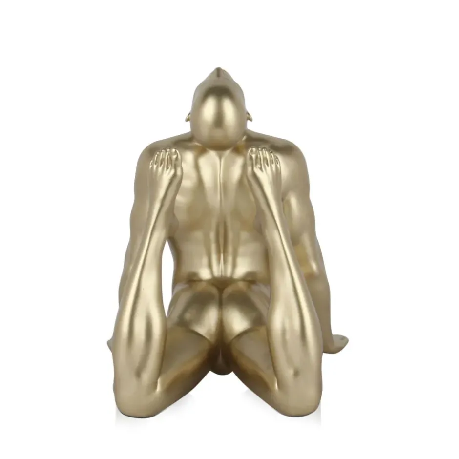 Statues & Sculptures Figurative|Table Top^Rising Core 24cm Gold Resin Indoor Sculpture