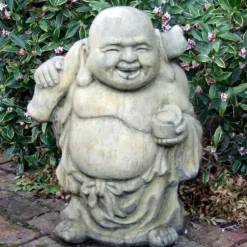 Statues & Sculptures Buddha^Roaming Buddha Stone Garden Ornament