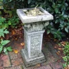 Statues & Sculptures Garden Sundials^Rocco Brass Stone Garden Sundial