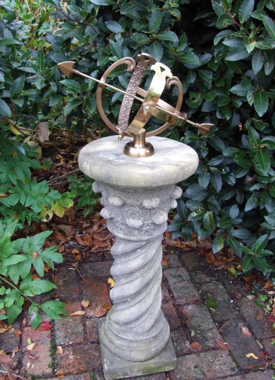 Statues & Sculptures Armillary Sundials^Roman Armillary Stone Garden Sundial