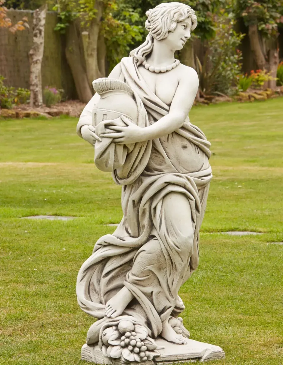 Statues & Sculptures Roman^Roman Gladiator & Goddess Stone Garden Statues
